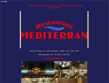 Tablet Screenshot of mediterran-harburg.de